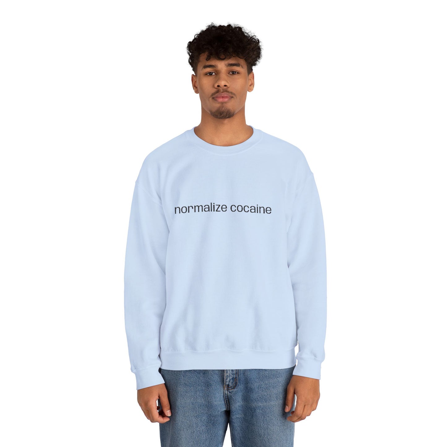 "Normalize Cocaine" Embroidered Sweatshirt