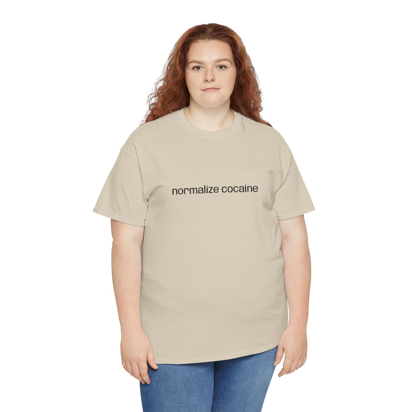 "normalize cocaine" Embroided T-Shirt