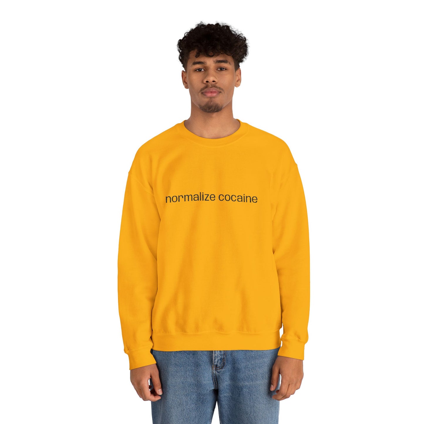 "Normalize Cocaine" Embroidered Sweatshirt
