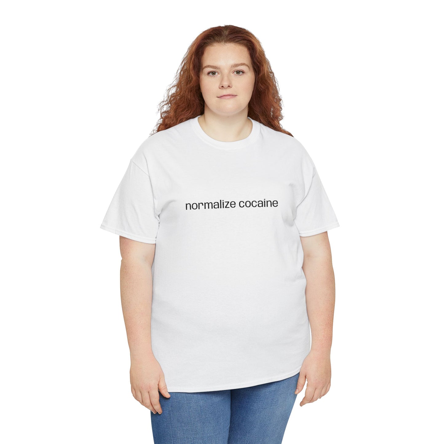 "normalize cocaine" Embroided T-Shirt