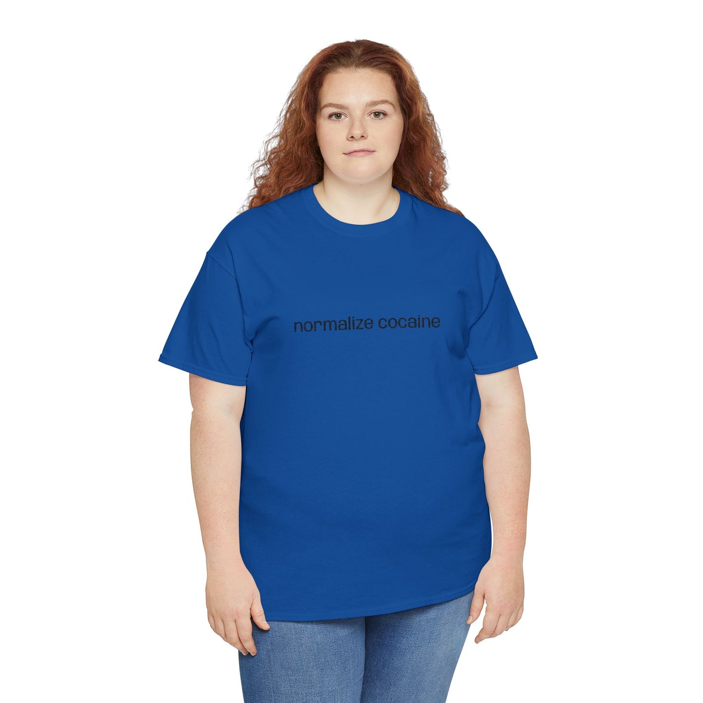"normalize cocaine" Embroided T-Shirt