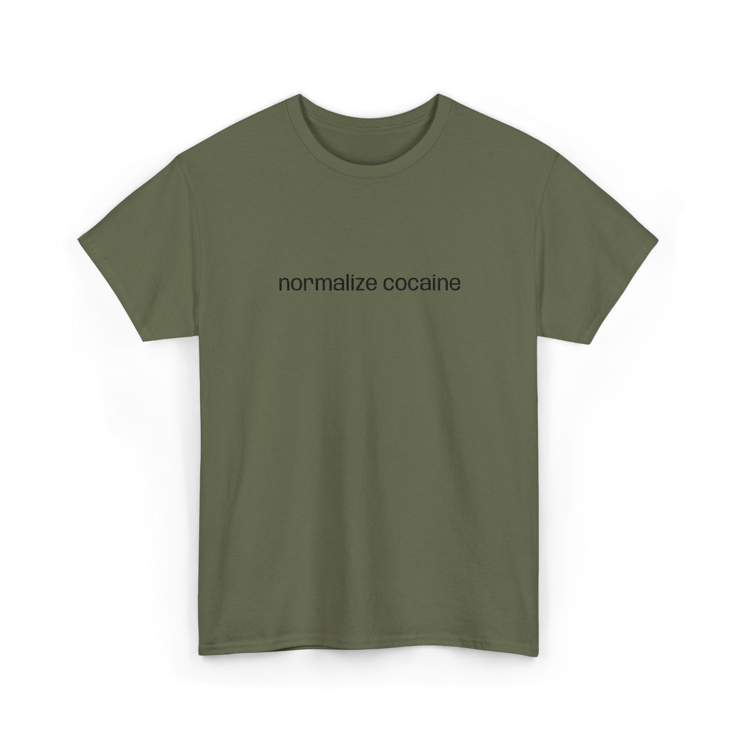 "normalize cocaine" Embroided T-Shirt