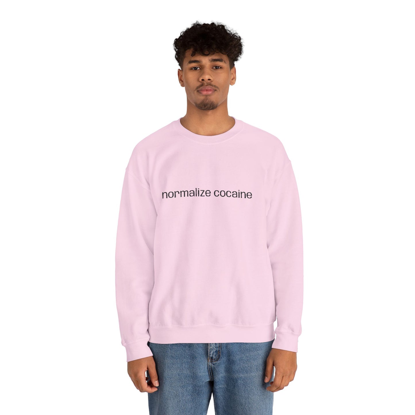 "Normalize Cocaine" Embroidered Sweatshirt