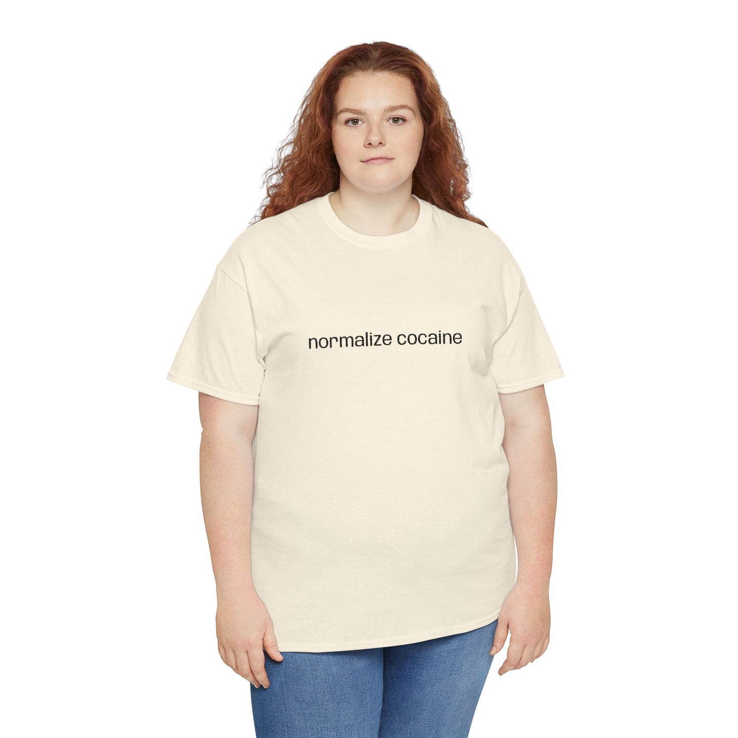 "normalize cocaine" Embroided T-Shirt