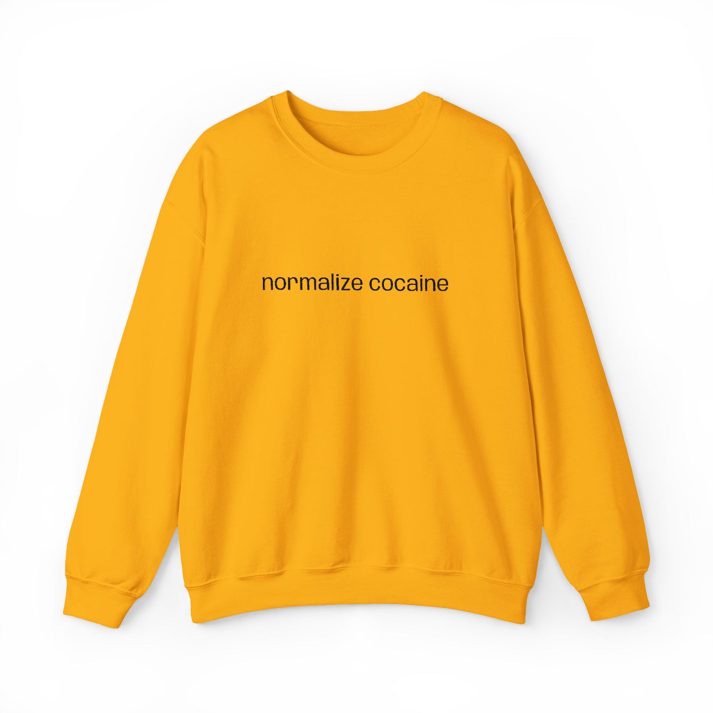 "Normalize Cocaine" Embroidered Sweatshirt