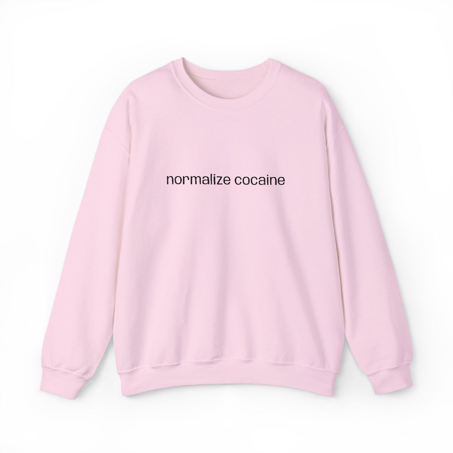 "Normalize Cocaine" Embroidered Sweatshirt