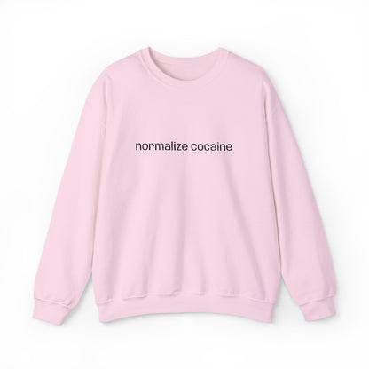 "Normalize Cocaine" Embroidered Sweatshirt