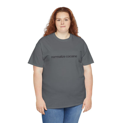 "normalize cocaine" Embroided T-Shirt