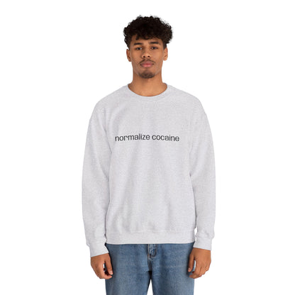"Normalize Cocaine" Embroidered Sweatshirt