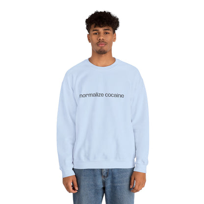 "Normalize Cocaine" Embroidered Sweatshirt