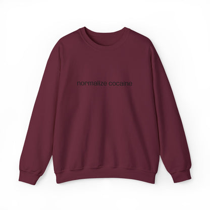 "Normalize Cocaine" Embroidered Sweatshirt