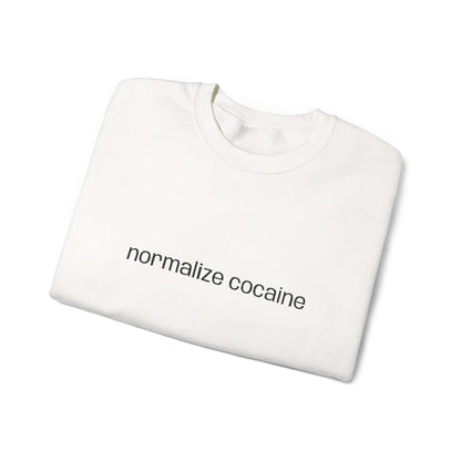 "Normalize Cocaine" Embroidered Sweatshirt