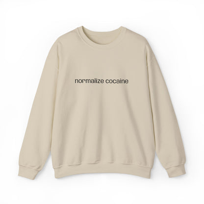 "Normalize Cocaine" Embroidered Sweatshirt