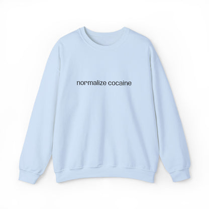 "Normalize Cocaine" Embroidered Sweatshirt