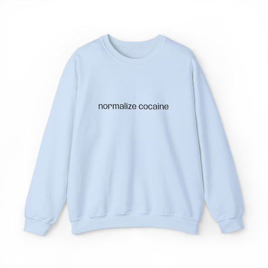 "Normalize Cocaine" Embroidered Sweatshirt