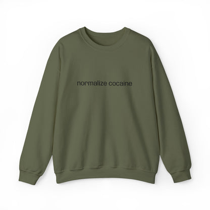 "Normalize Cocaine" Embroidered Sweatshirt