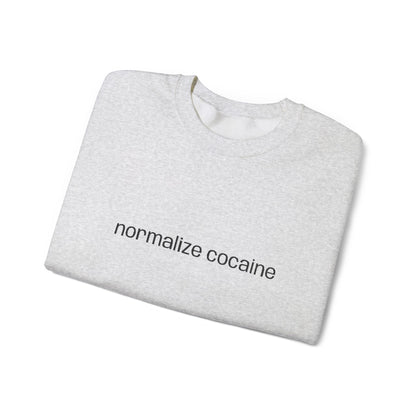 "Normalize Cocaine" Embroidered Sweatshirt
