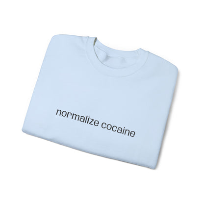 "Normalize Cocaine" Embroidered Sweatshirt