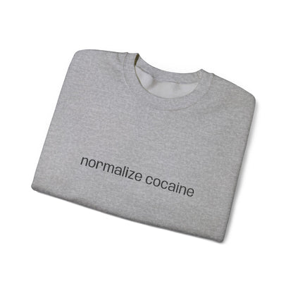"Normalize Cocaine" Embroidered Sweatshirt