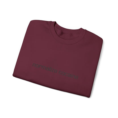 "Normalize Cocaine" Embroidered Sweatshirt