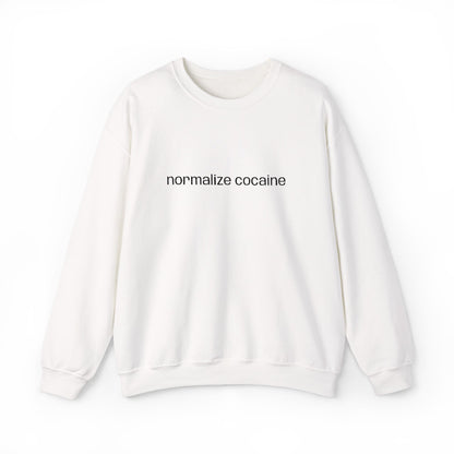 "Normalize Cocaine" Embroidered Sweatshirt