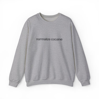"Normalize Cocaine" Embroidered Sweatshirt