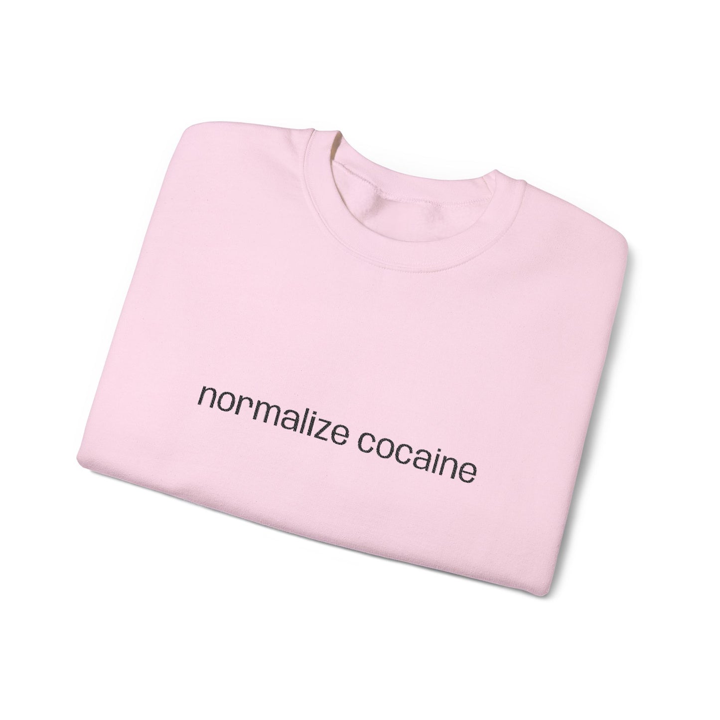 "Normalize Cocaine" Embroidered Sweatshirt
