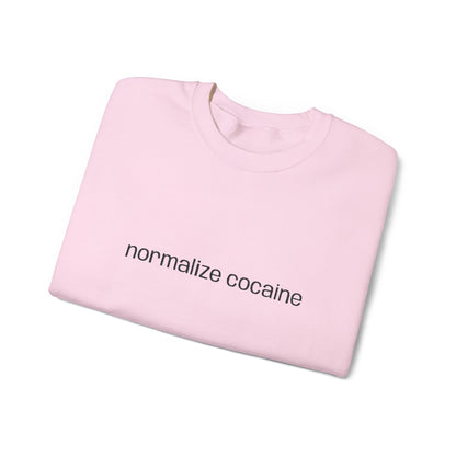 "Normalize Cocaine" Embroidered Sweatshirt