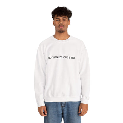 "Normalize Cocaine" Embroidered Sweatshirt
