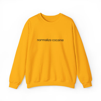 "Normalize Cocaine" Embroidered Sweatshirt