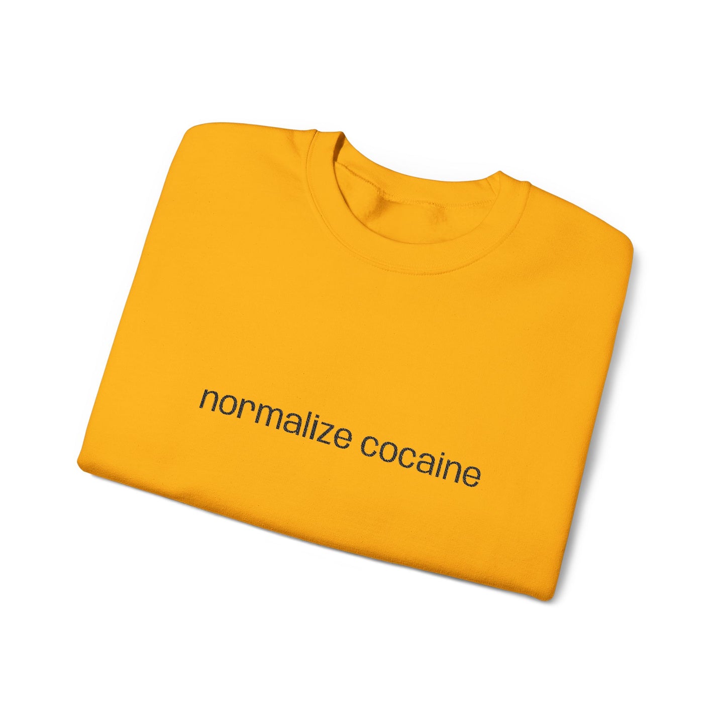 "Normalize Cocaine" Embroidered Sweatshirt