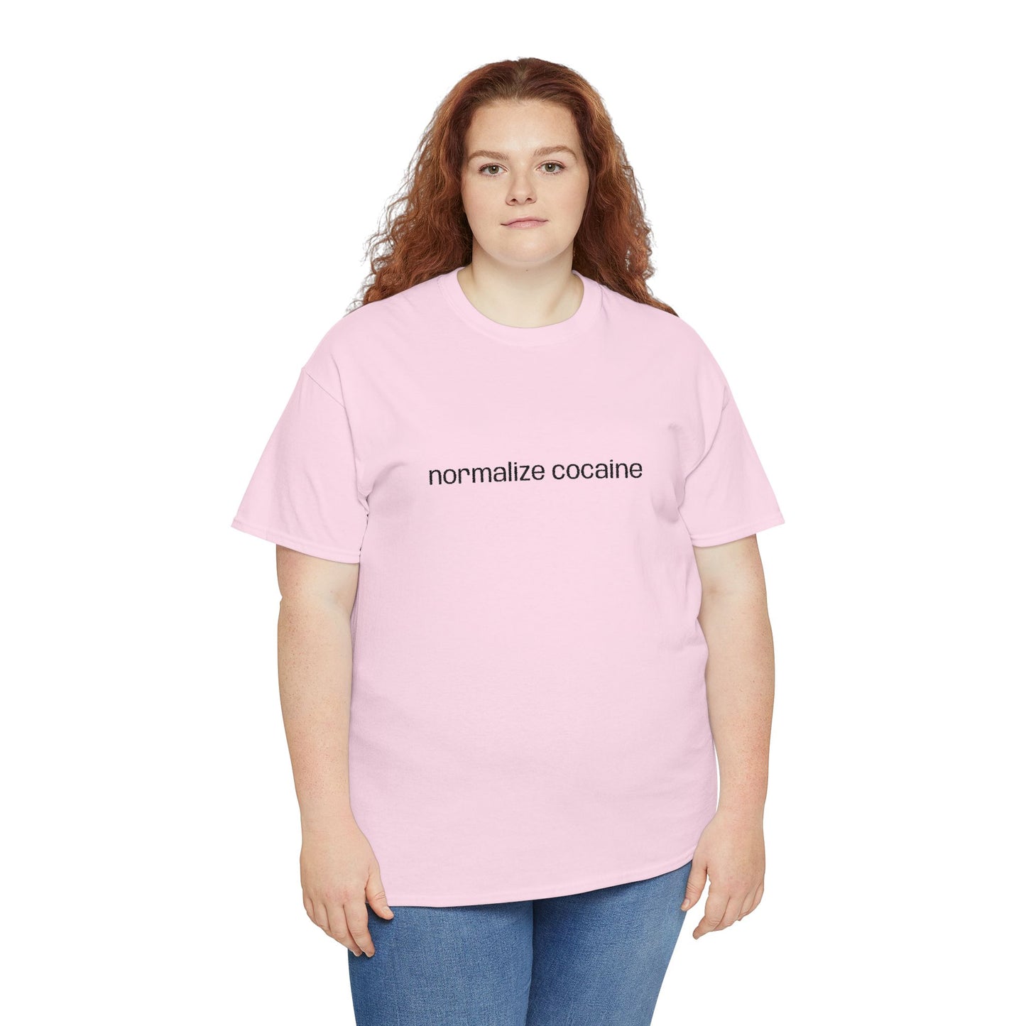 "normalize cocaine" Embroided T-Shirt